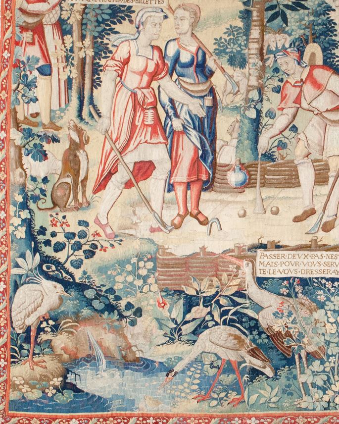 Tapestry depicting the Ball Game from the story of Gombaut and Macée | MasterArt